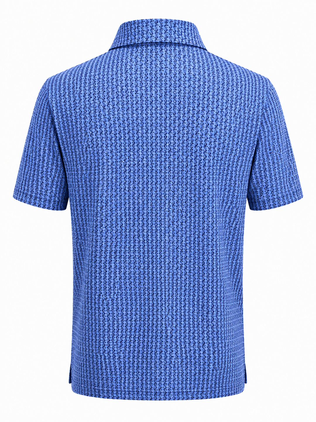Bobby Jones North Shore Print Jersey Polo - Classic Blue - Large