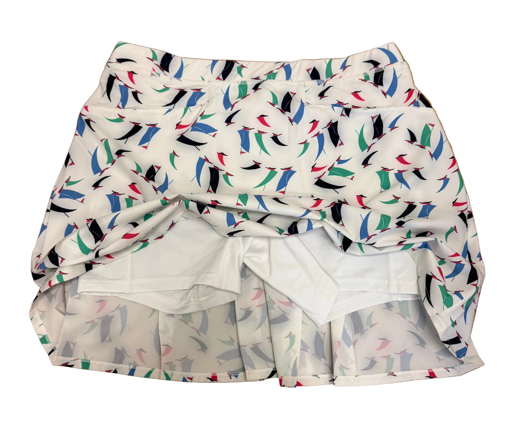 RLX Ralph Lauren Sail Print Aim Skort 17" - White - Skorzie