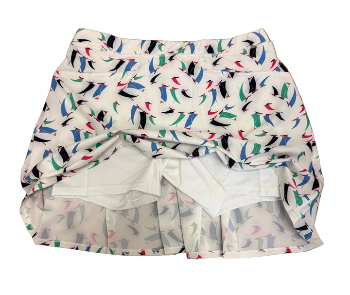 RLX Ralph Lauren Sail Print Aim Skort 17" - White - Skorzie