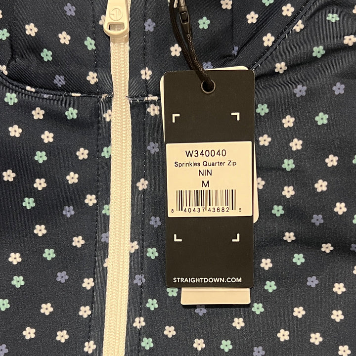 Straight Down Women's Quarter Zip Sprinkles New Indigo Size M