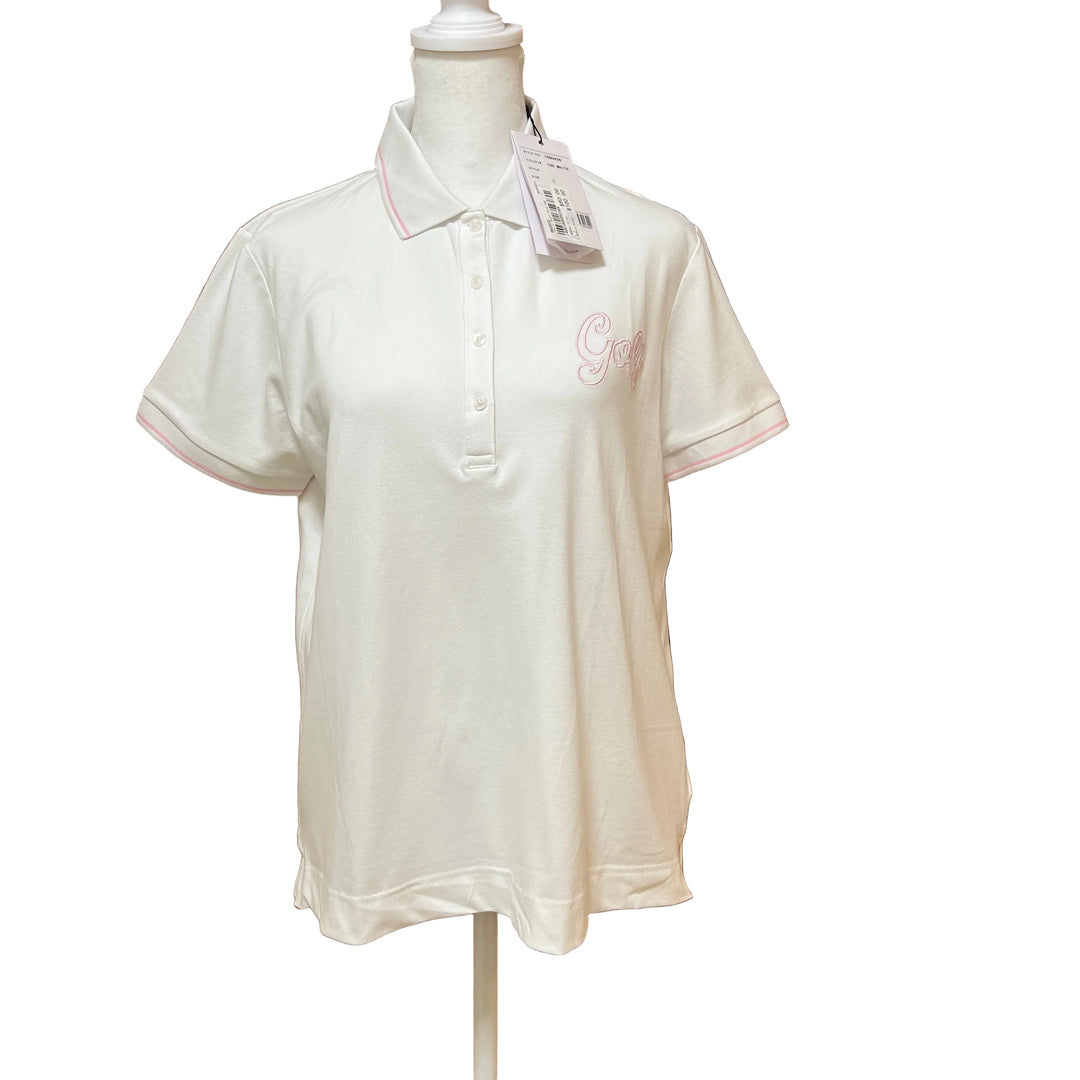 Daily Sports Tour SS Polo (w/ logo) - White - Large - Skorzie