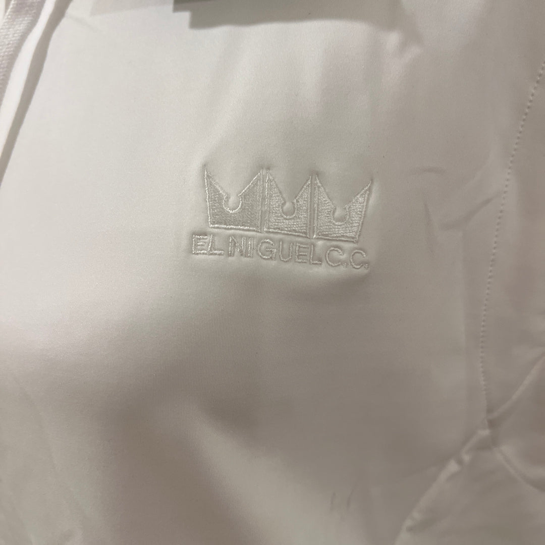 G/FORE Cropped S/L Hoodie (w/ logo) - Snow - Skorzie