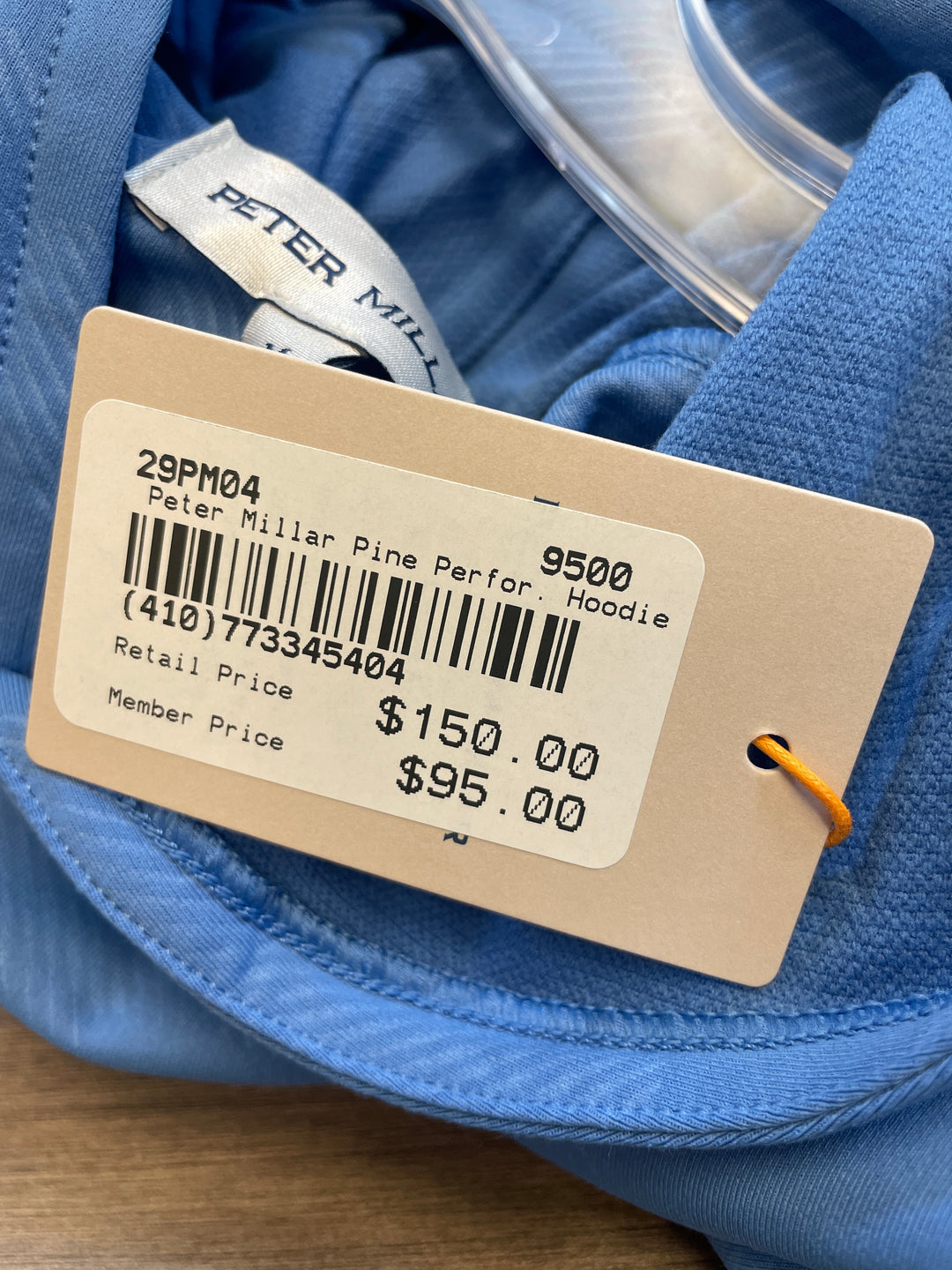 Peter Millar Mens Pine Performance Long Sleeve Hoodie - Royal Blue
