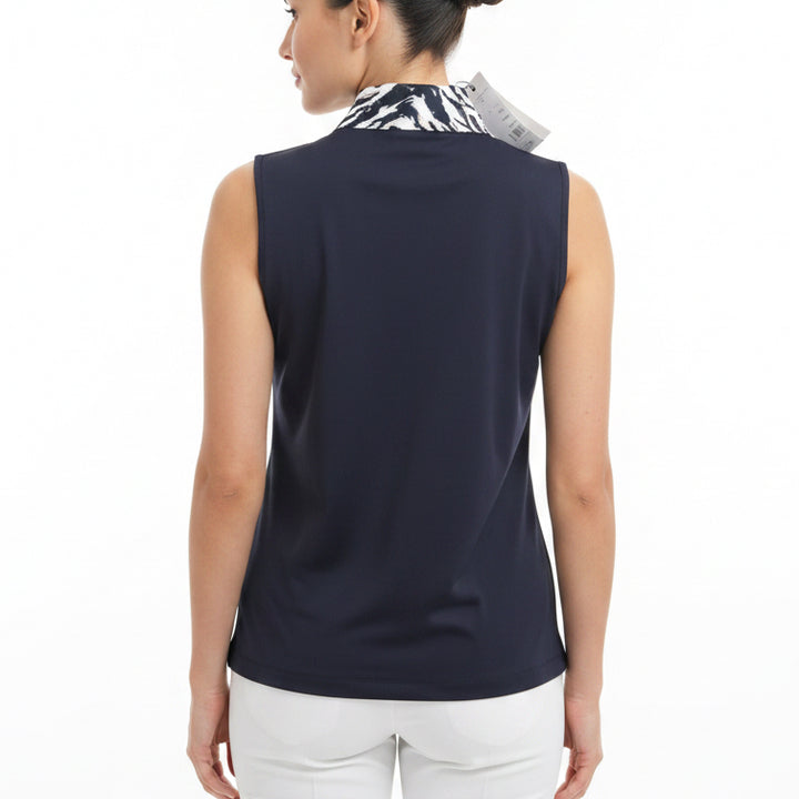Daily Sports Women's Golf Polo Lens S/L Navy Size L