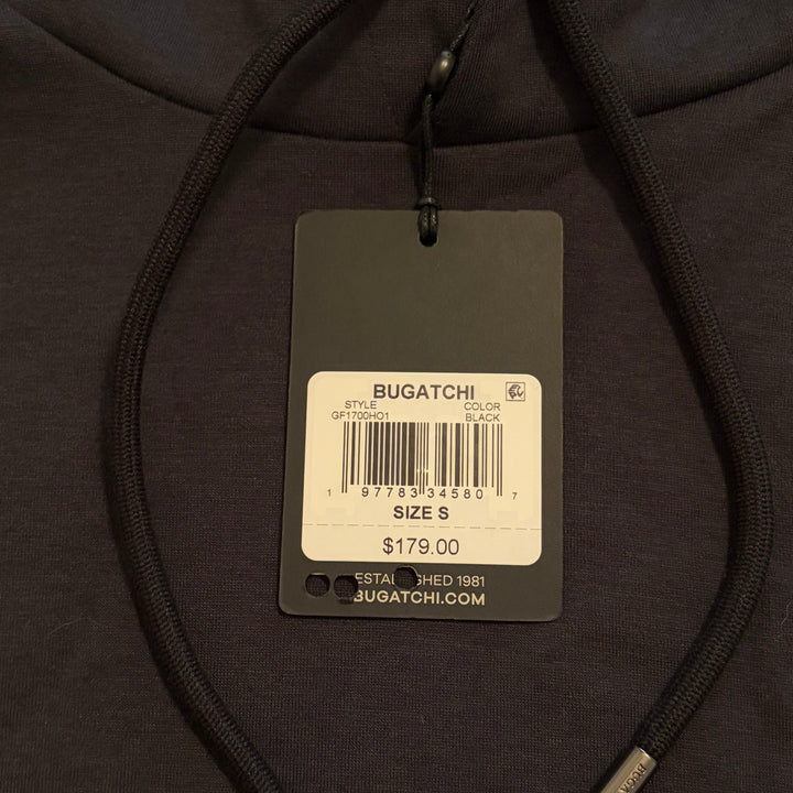 Bugatchi Men's Hoodie Solid Pullover Black Size S