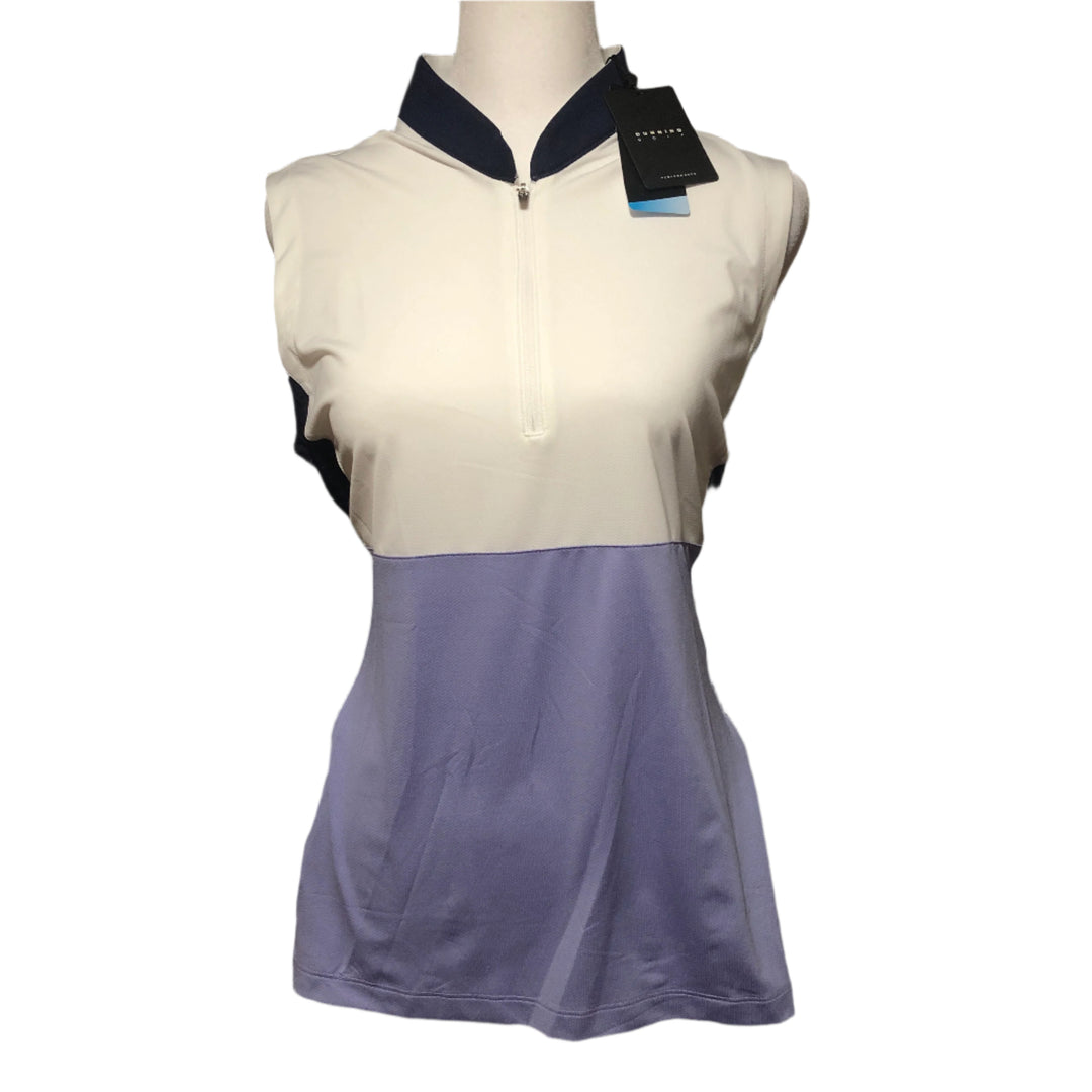 Dunning Verowick Ventilated Performance Sleeveless Polo - Persian Violet - Medium - Skorzie