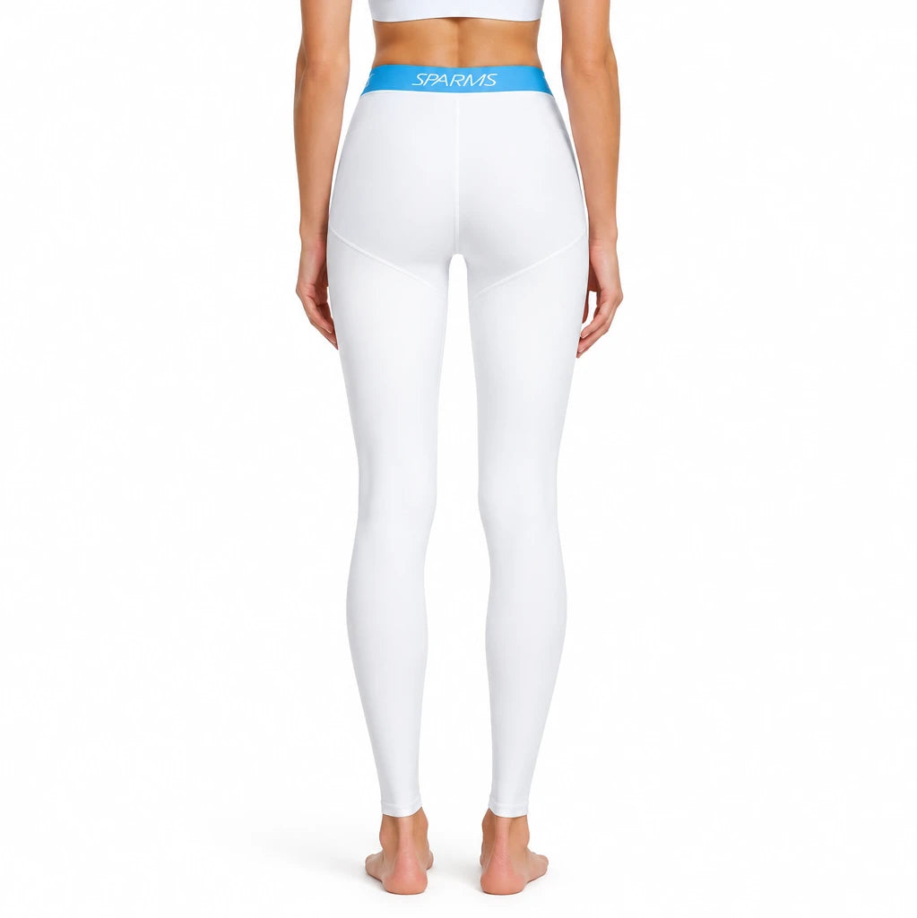 SParms Women's Sun Protection Leggings UPF 50+ White Size M