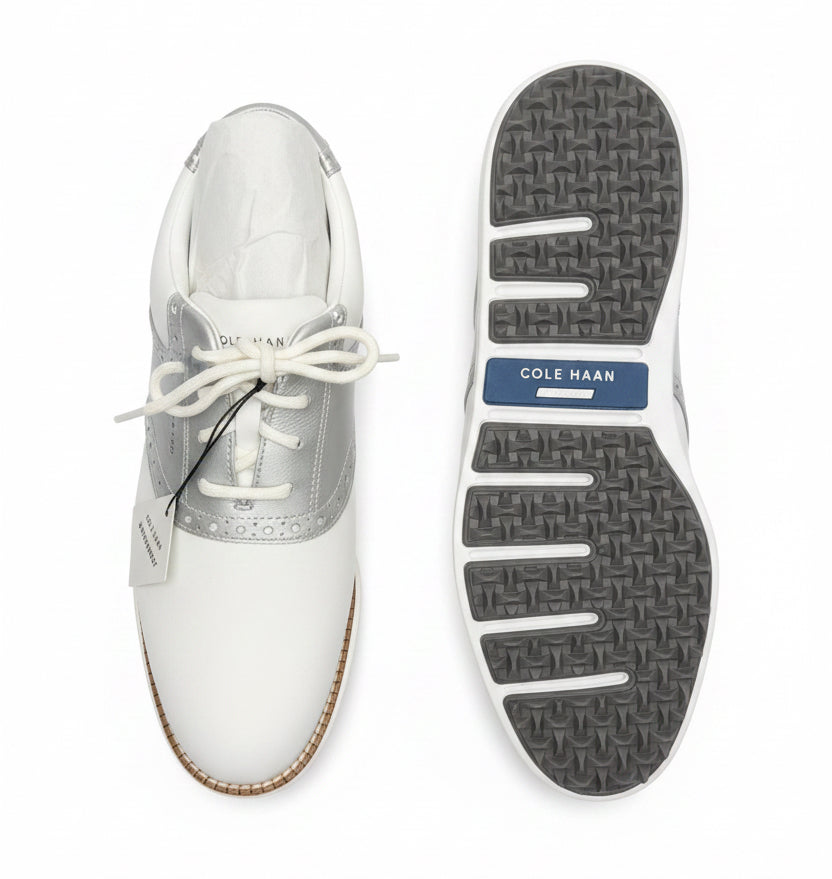 Cole Haan Women's Golf Shoes OriginalGrand Saddle Optic White/Silver/White