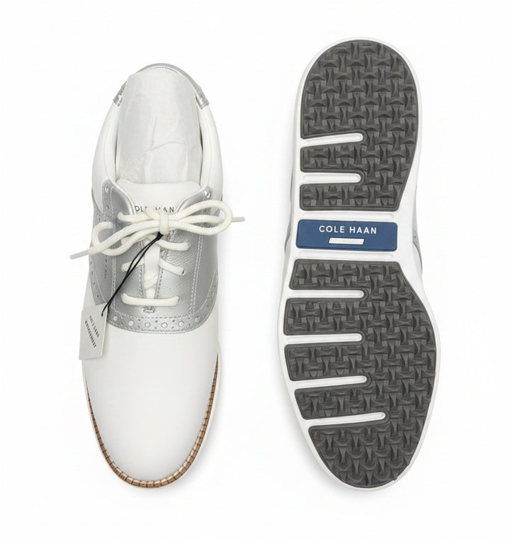 Cole Haan Women's Golf Shoes OriginalGrand Saddle Optic White/Silver/White