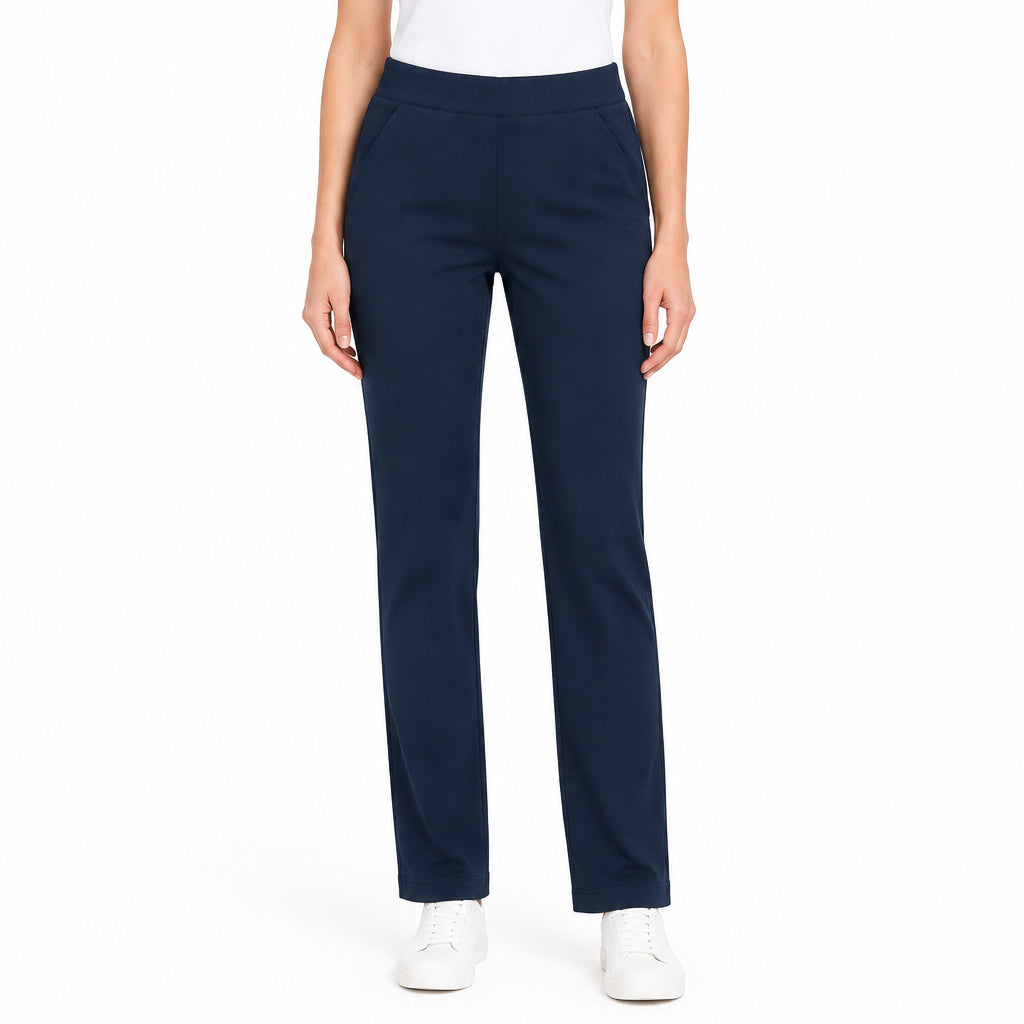 Slimsation Women's Narrow Golf Pants 31" Midnight Blue Size 8