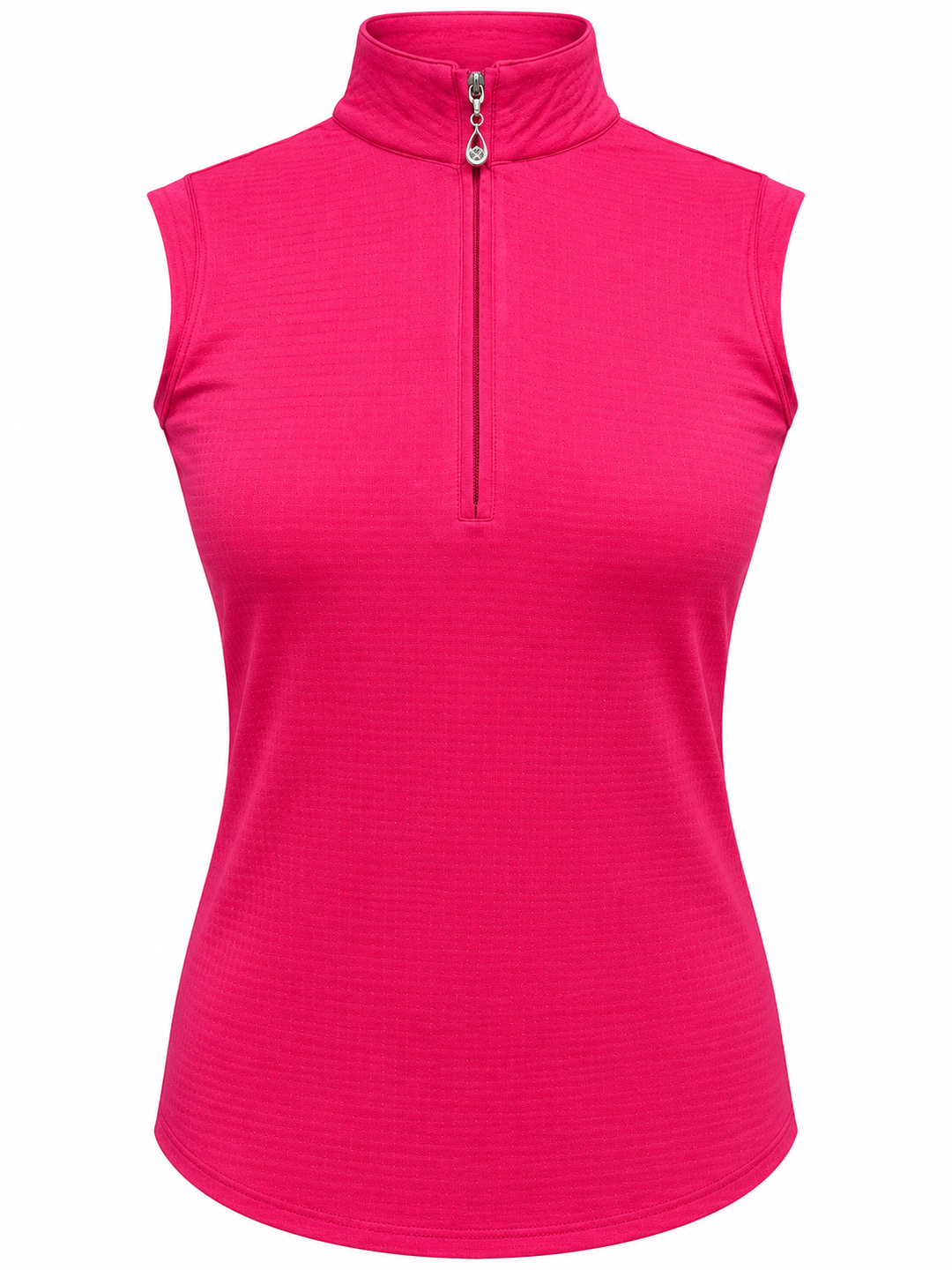 SanSoleil SolCool Sleeveless Mock Zip Top - Fiesta