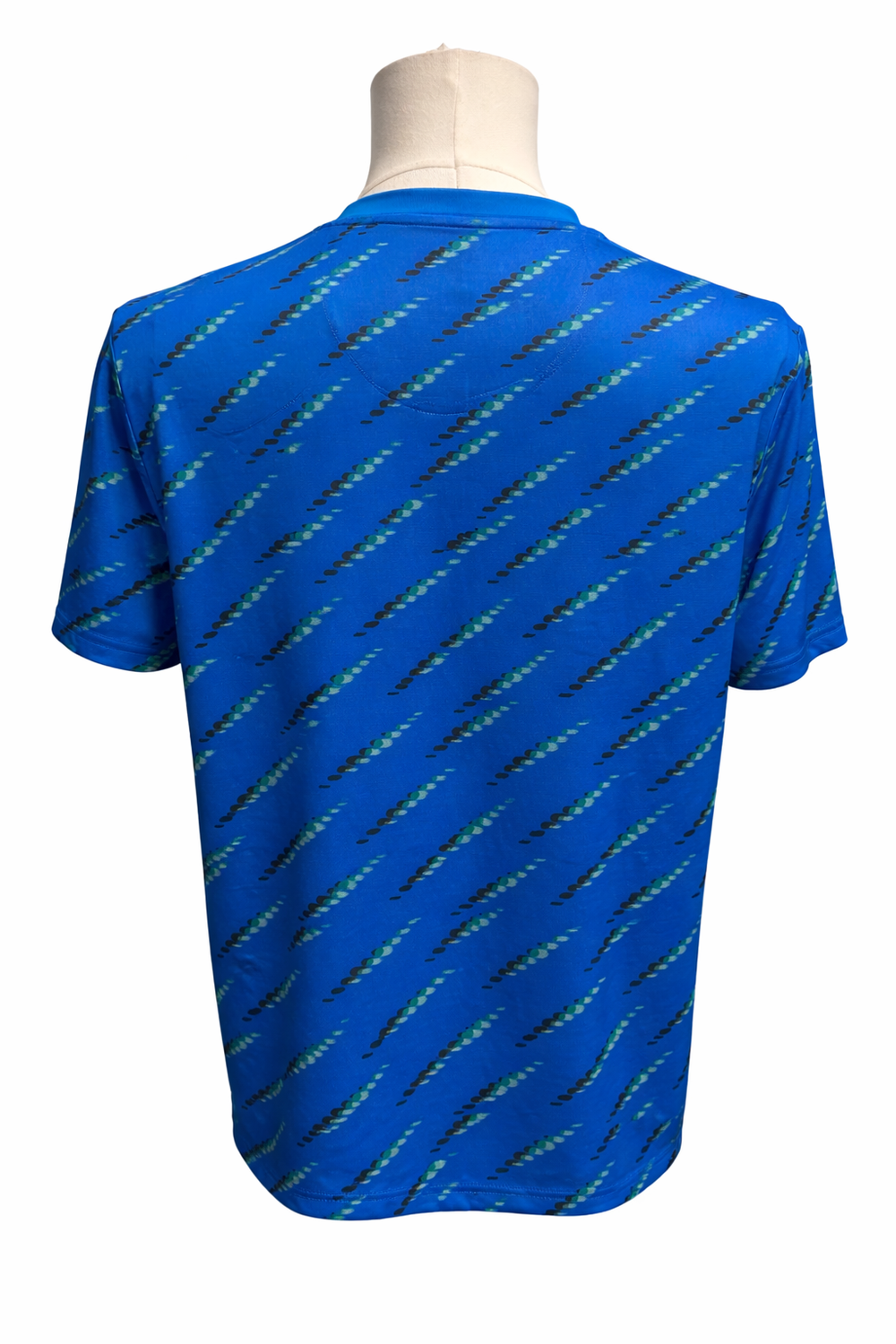 Penguin Blocked Pattern Tennis Tee - Electric Blue - Medium - Skorzie