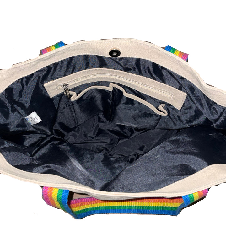 Ame & Lulu Hamptons Beach Tote - Rainbow Stripe - Skorzie