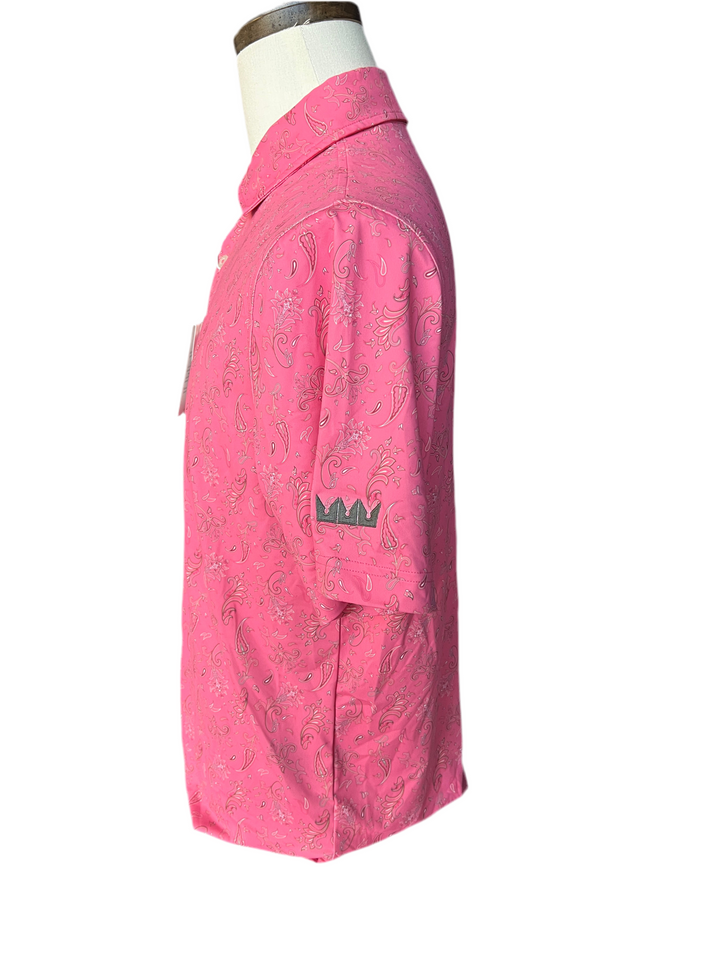 Ashworth Paisley Polo (w/logo) - Coral - Skorzie