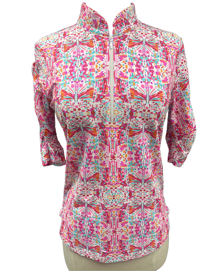 IBKUL Half Sleeve Top -Pink -  Small - Skorzie