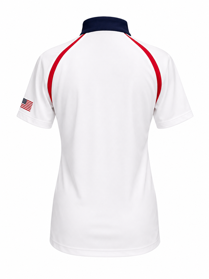 Dunning Solheim Cup Ventilated Mesh Performance Polo - White