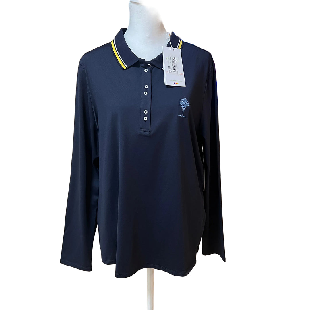 Swing Control Velocity LS Polo (w/ logo) - Navy - X-Large - FINAL SALE ITEM - Skorzie
