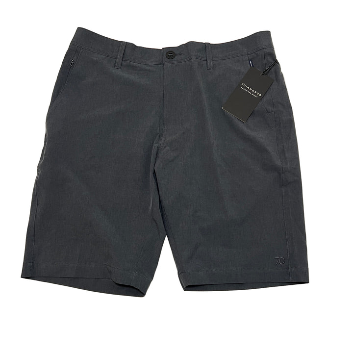 7 Diamonds Men's Performance Shorts 9" - Charcoal - Size 32 - Skorzie