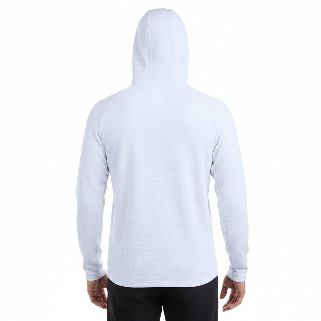 IBKUL Mens Oliver Long Sleeve Hoodie - White