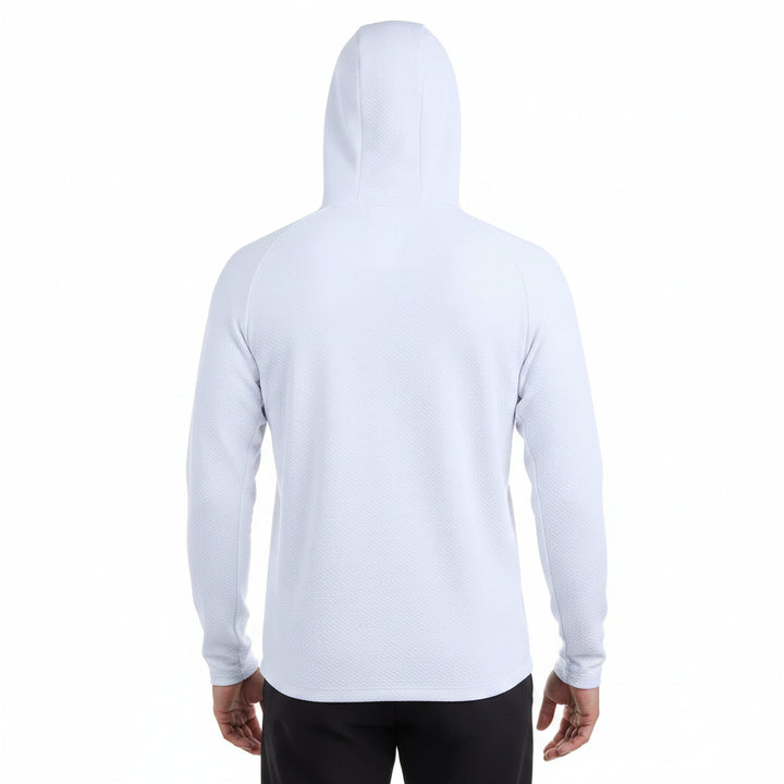 IBKUL Mens Oliver Long Sleeve Hoodie - White