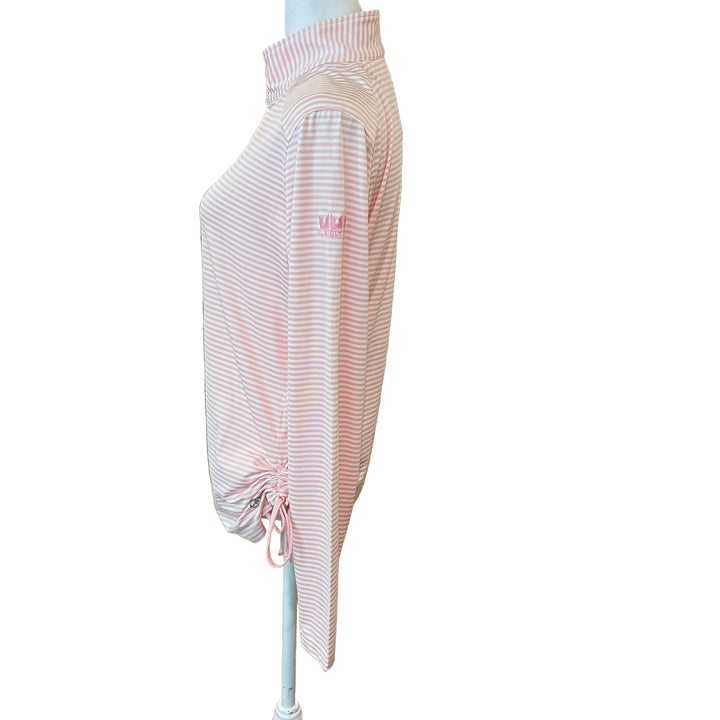 Straight Down Savannah Quarter Zip (w/logo) - Pink - Large