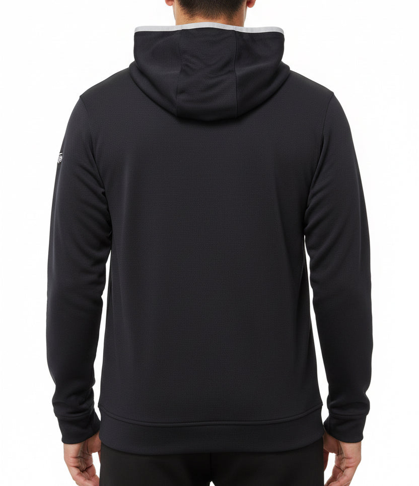 Straight Down Men's Golf Hoodie Condor Full Zip Black Size L