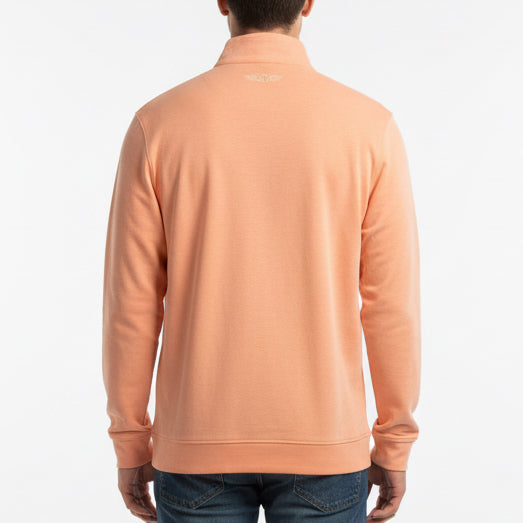 Straight Down Men's Golf Quarter Zip Glendale Cantaloupe Size L