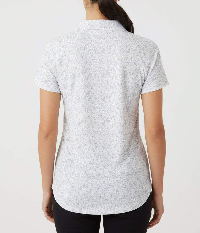 Straight Down Women's Golf Polo Kokomo (w/ logo) White