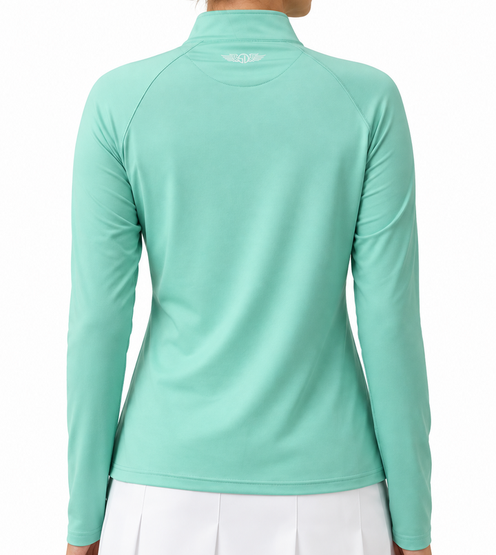 Straight Down Women's Golf Quarter Zip Clara Cascade Size M