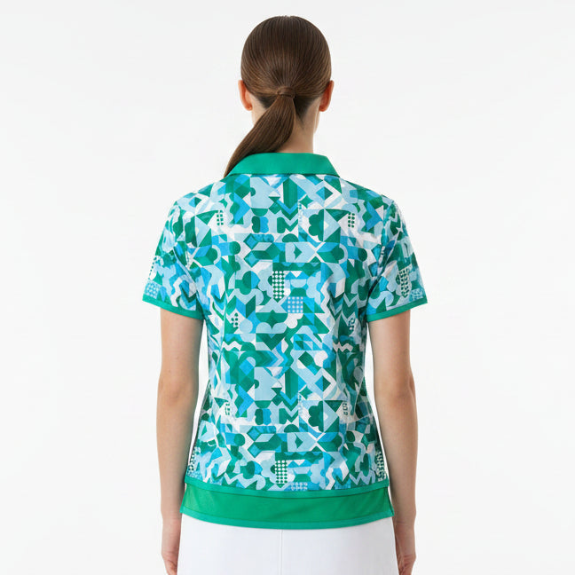 Original Penguin Women's Tennis Polo Quarter Zip Emerald Size S