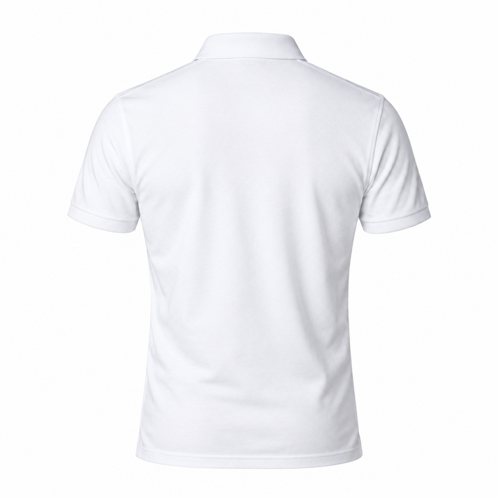 Collars & Co Men's Golf Polo Semi-Spread Collar White Size L