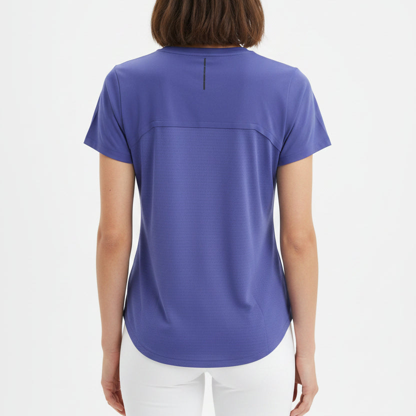 ALWRLD Women's Running Tee ALRN Vent Back Lapis Size XS