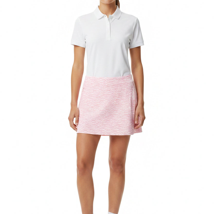 G/FORE Split Stripe Silky Tech Nylon Skort (16") - Blush - Skorzie