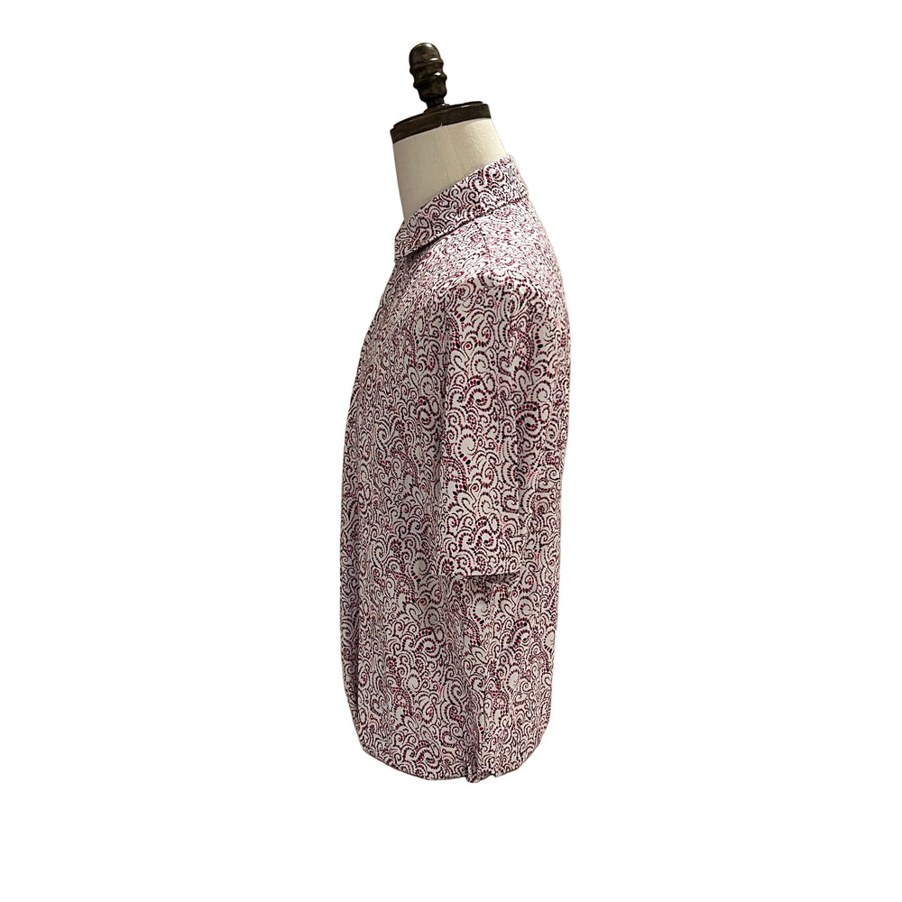 IBKUL Paisley Polo - Berry/Black - Large - Skorzie