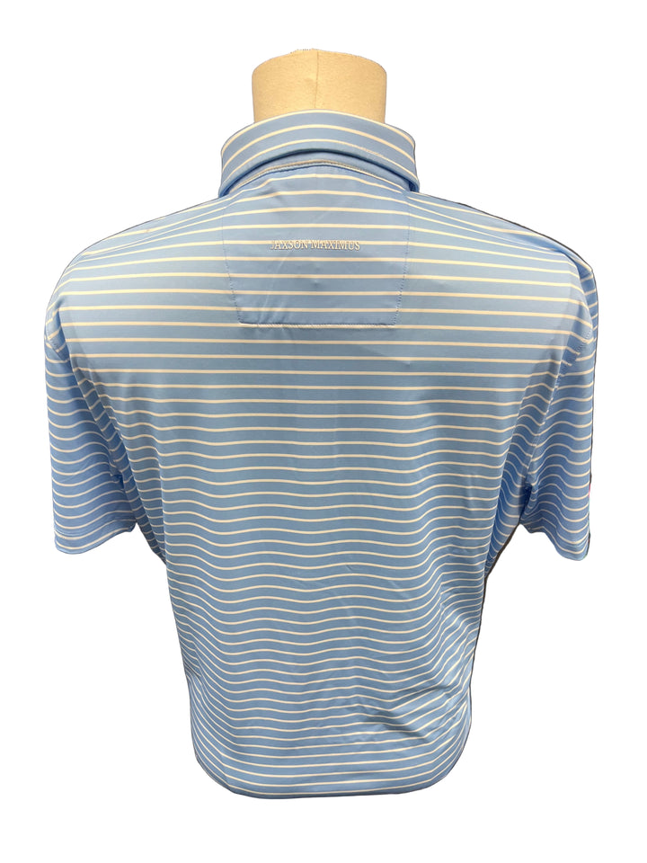 Jaxson Maximus - West Palm Polo - Light Blue w/ White Stripes - Skorzie