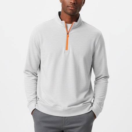Straight Down Men's Golf Quarter Zip Palmer Heather Size L