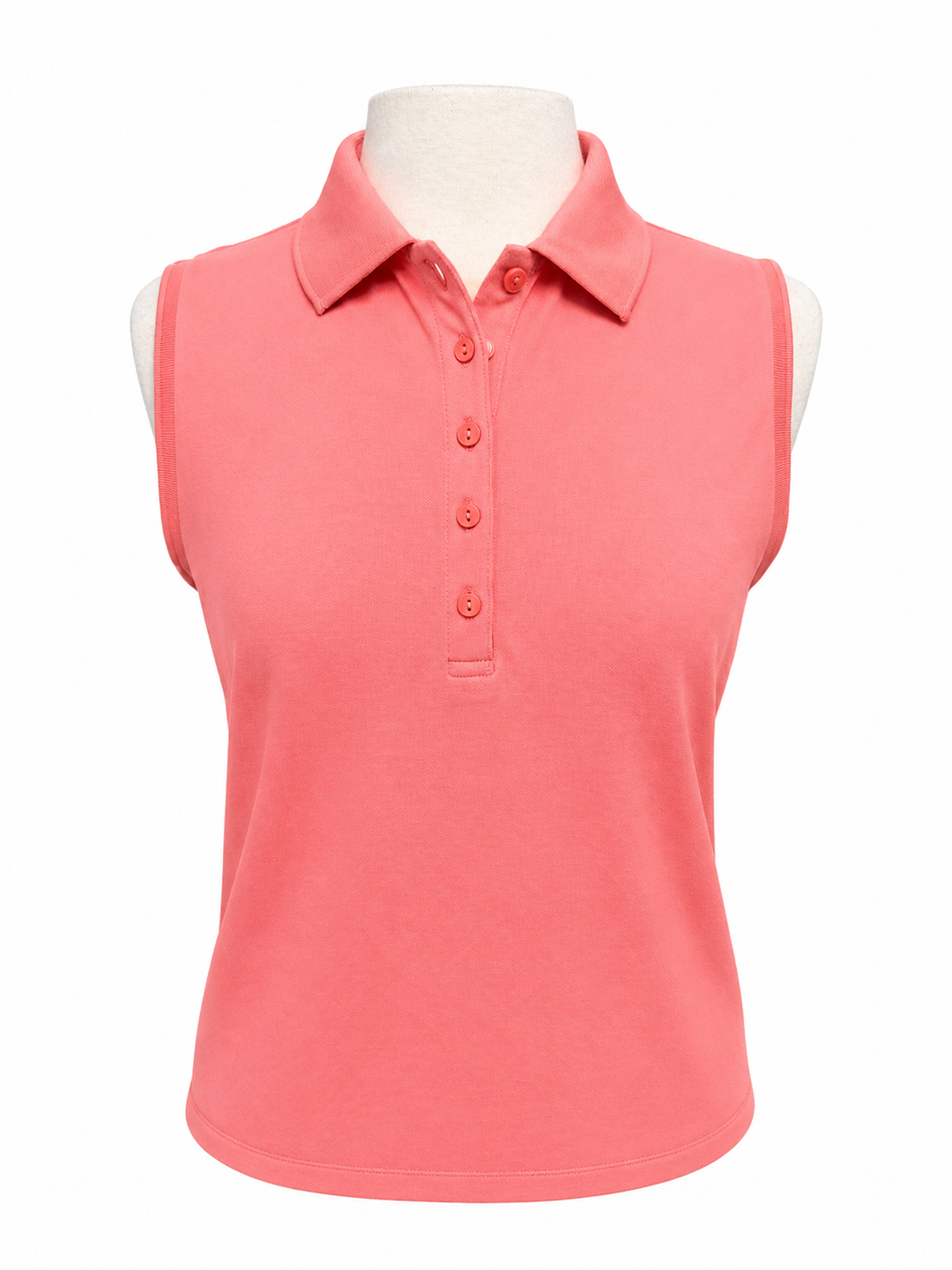 A. Putnam Sleeveless Cropped Polo - Salmon Rose - Small - Skorzie