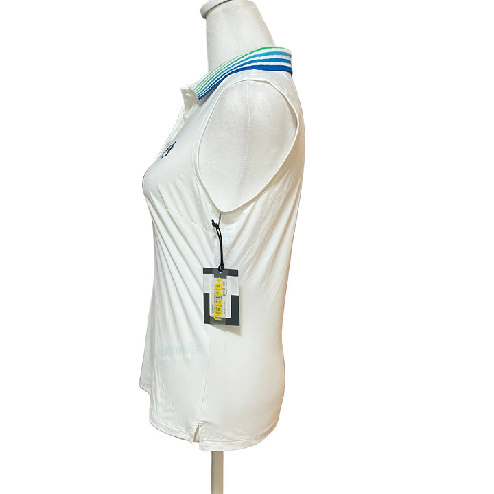 G/FORE Gradient Collar Silky Tech SL Polo (w/ logo) - Snow - Skorzie