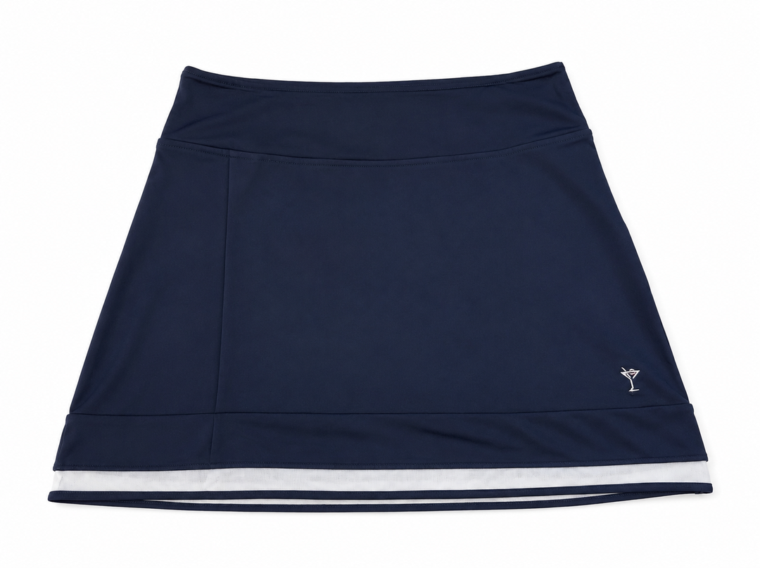 Golftini 16.5" Top Golf Pull-on Mesh Trim Ruffle Skort -Small - Skorzie