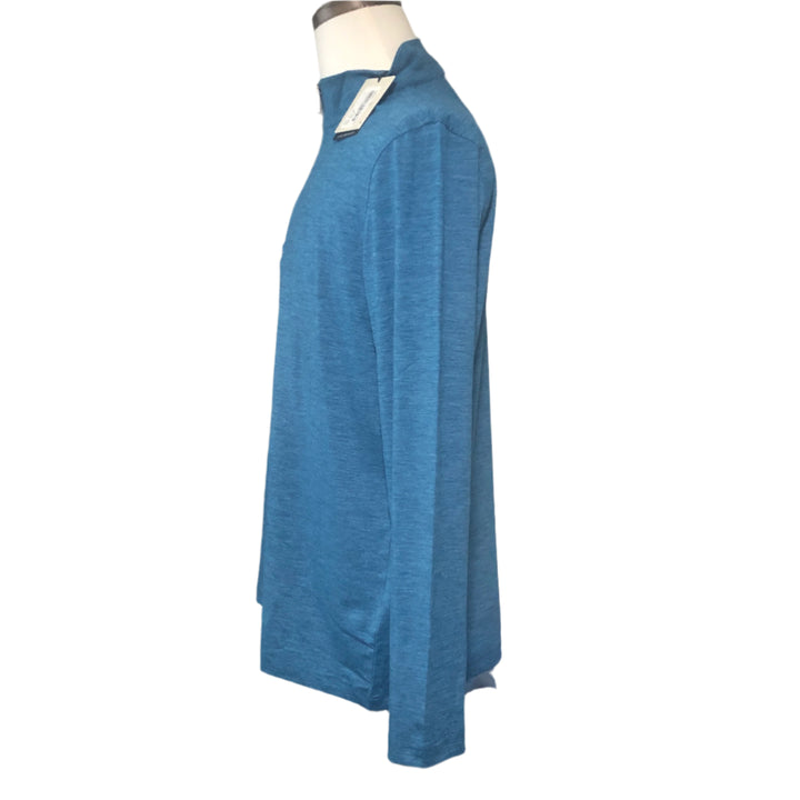 Bugatchi UV50 Performance 1/4 Zip Pullover - Sapphire - Medium - Skorzie