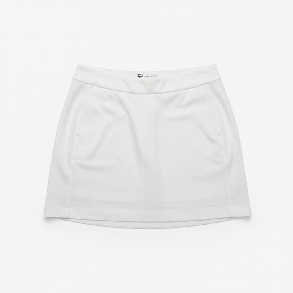EP NY Pull on Skort with Back Mesh Pleats (17") - White