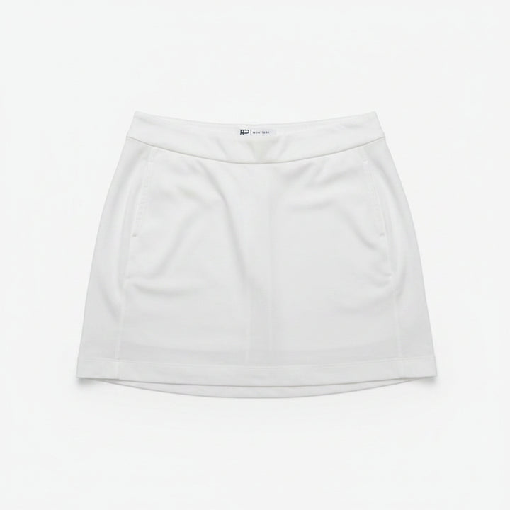 EP NY Pull on Skort with Back Mesh Pleats (17") - White