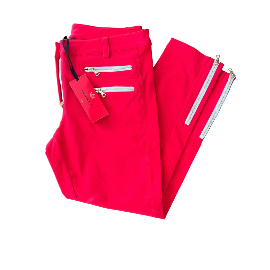 Brendratti Giulia Crop Pant (25") - Red - Medium - Skorzie