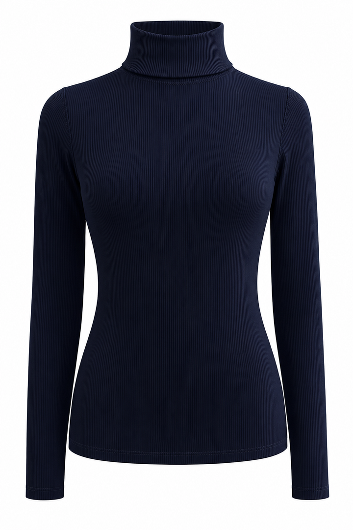Daily Sports Ancona Dark Navy Long Sleeve Turtleneck Top