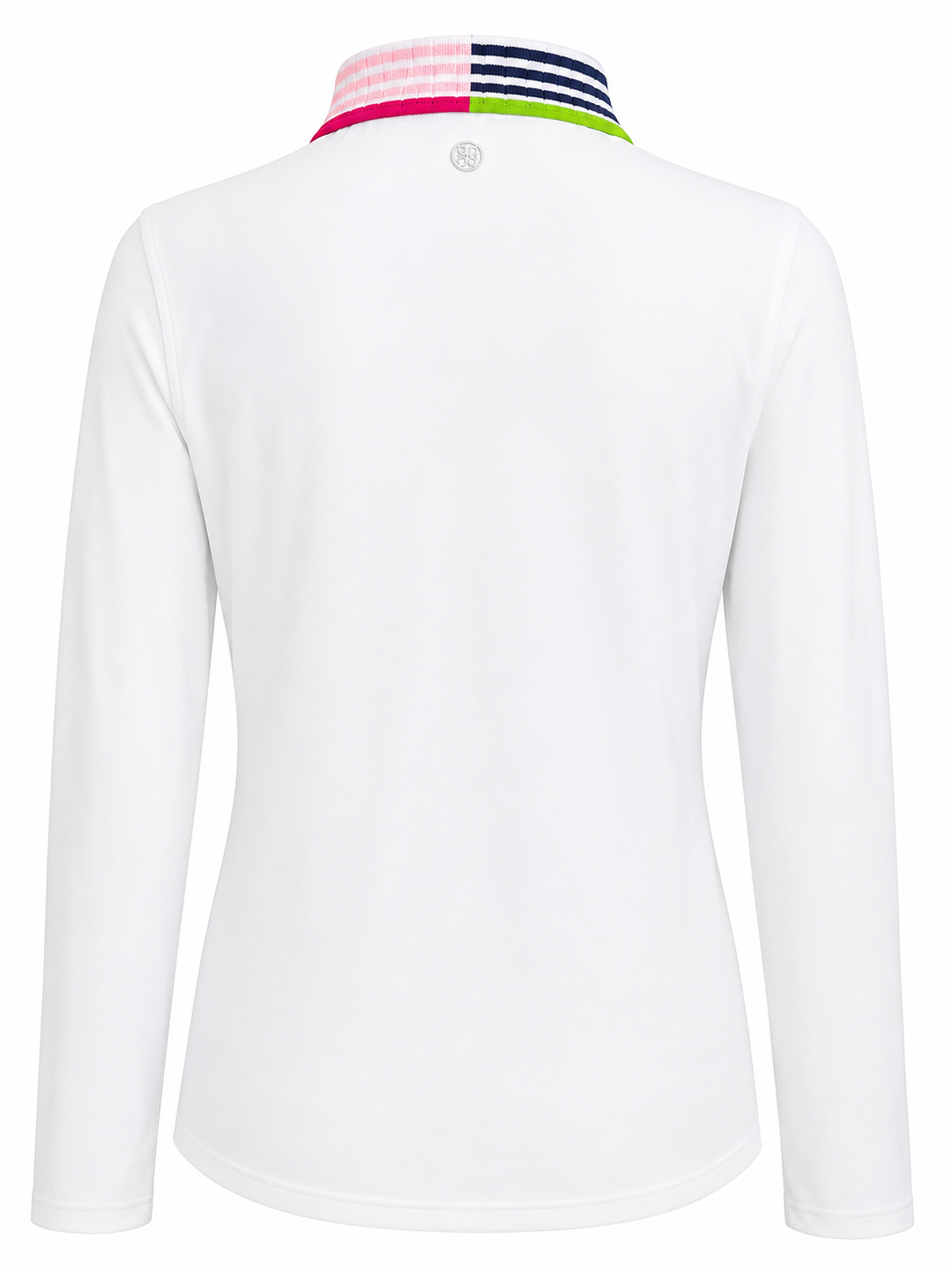 G/FORE Long Sleeve Tech Polo (w/ logo) - White - Large