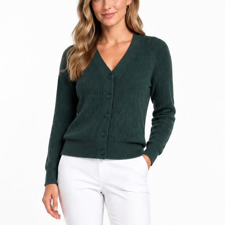 Margaret O'Leary Women's Cardigan Fairfax Kale Size XS