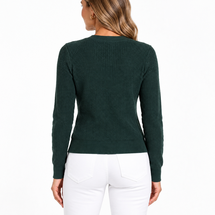 Margaret O'Leary Women's Cardigan Fairfax Kale Size XS