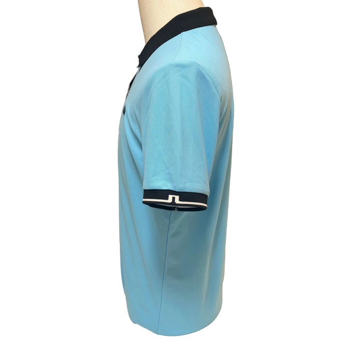 J.Lindeberg Bay Slim Fit Polo (w/ logo) - Baltic Sea - Skorzie