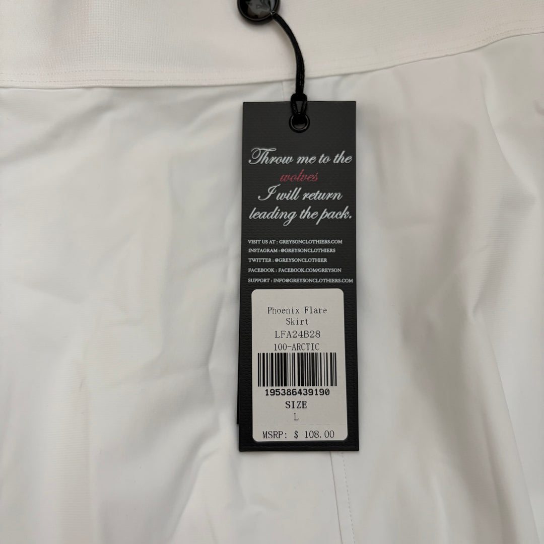Greyson Women's Golf Skirt Phoenix Flare 15" Arctic Size L
