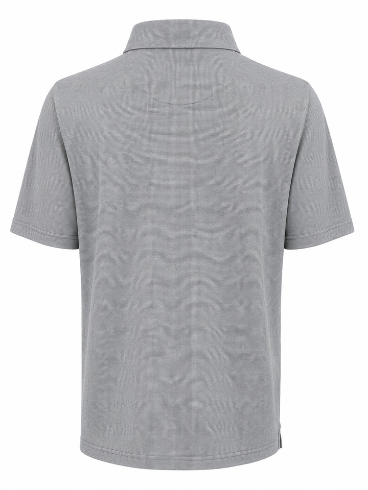 Bobby Jones Performance Grid Jacquard Jersey Polo - Stormy Sea - Large